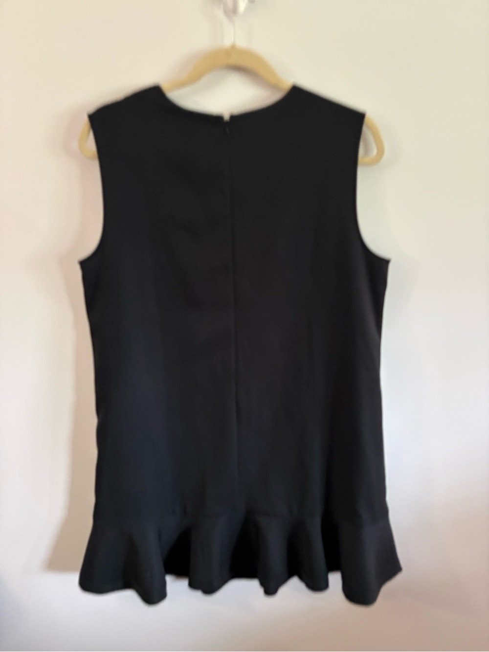 Victoria Beckham Black Floral-Print Ruffle-Hem Mini Dress Size 2X - Picture 3 of 5